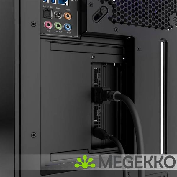 Grote foto nzxt vertical gpu mounting kit h5 h6 h7 h9 black computers en software behuizingen en kasten