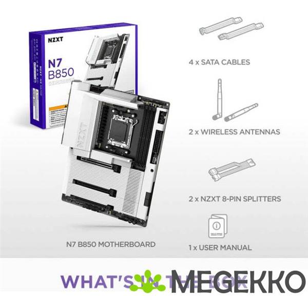 Grote foto nzxt n7 b850 matte white computers en software moederborden