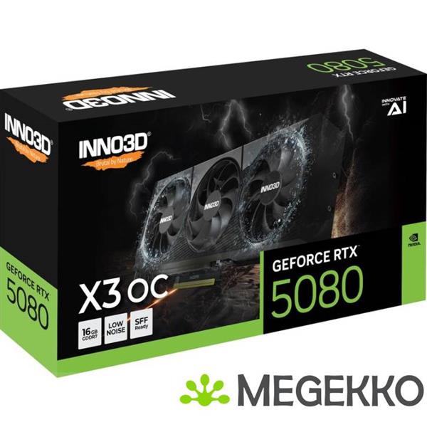 Grote foto inno3d geforce rtx 5080 x3 oc 16gb computers en software videokaarten