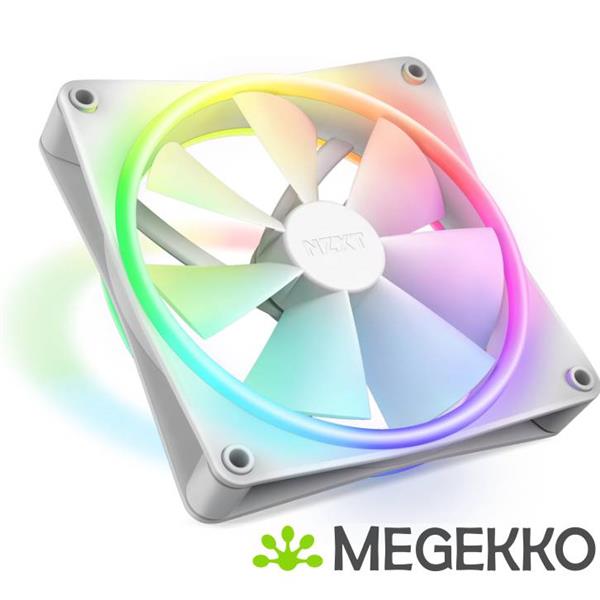 Grote foto nzxt f140 rgb duo 140mm rgb fan single white computers en software overige computers en software