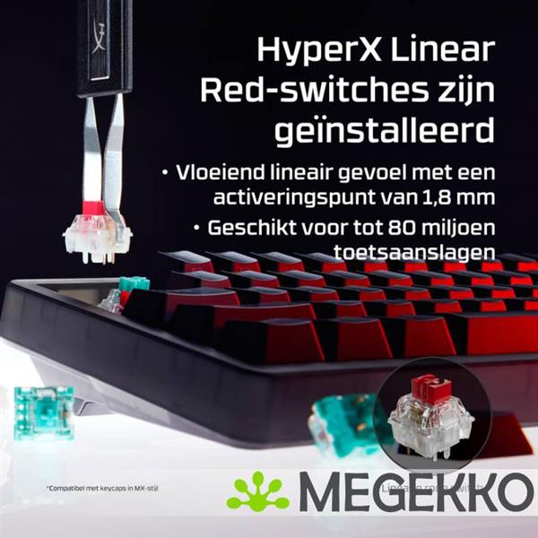 Grote foto hyperx origins 2 65 fr azerty bedraad toetsenbord computers en software toetsenborden