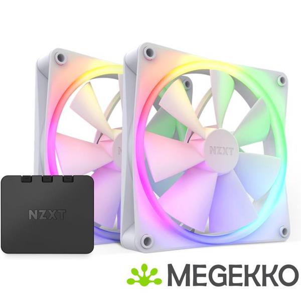 Grote foto nzxt f140rgb 140mm rgb fans twin white computers en software overige computers en software