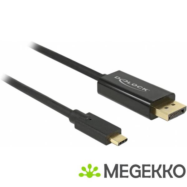Grote foto delock 85255 kabel usb type c male displayport male dp alt mode 4k 60 hz 1 m zwart computers en software overige computers en software