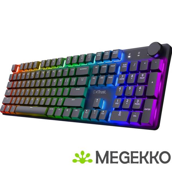 Grote foto trust gxt 868 torix low profile toetsenbord draadloos zwart computers en software toetsenborden