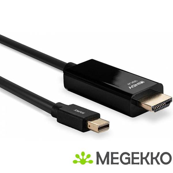 Grote foto lindy 36926 hdmi minidisplayport zwart kabeladapter verloopstukje computers en software overige computers en software