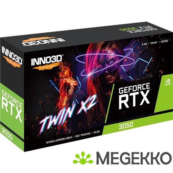 Grote foto inno3d geforce rtx 3050 twin x2 6gb v2 special computers en software videokaarten