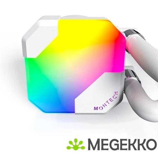 Grote foto montech hyper flow 360 argb wit computers en software overige computers en software