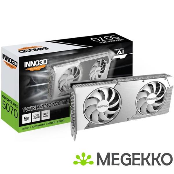Grote foto inno3d geforce rtx 5070 twin x2 oc white 12gb computers en software videokaarten
