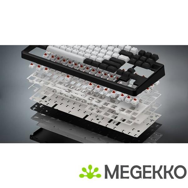 Grote foto hator rockfall 3 tkl wireless mechanisch hotswap toetsenbord wit computers en software toetsenborden