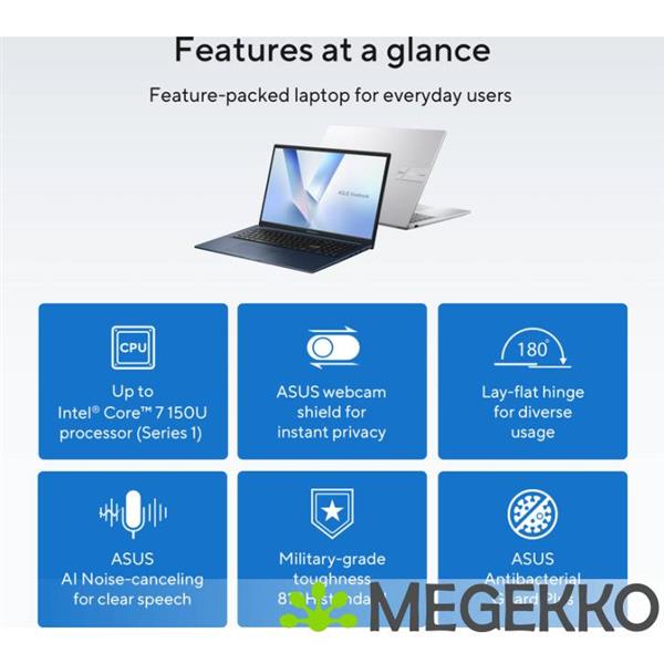 Grote foto asus vivobook 17 x1704va au1219w 17.3 intel core 5 computers en software overige computers en software