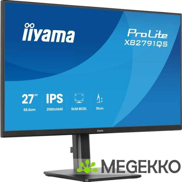 Grote foto iiyama prolite xb2791qs b1 27 quad hd ips monitor computers en software overige computers en software