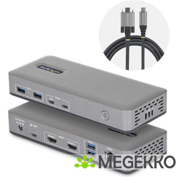 Grote foto startech.com 196ue usbc dock laptop dock poortreplicator bedraad usb 3.2 gen 2 3.1 gen 2 type c computers en software overige computers en software