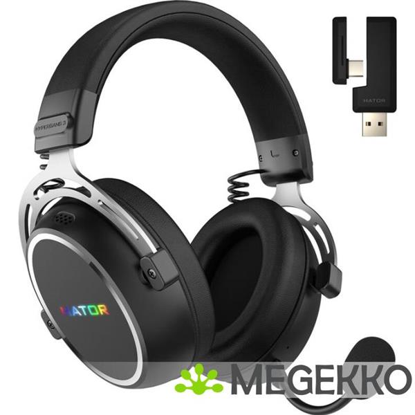 Grote foto hator hypergang 3 wireless noise cancelling rgb gaming headset zwart audio tv en foto koptelefoons