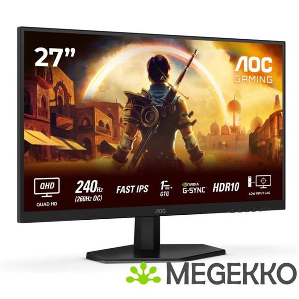 Grote foto aoc q27g42ze 27 wqhd 240hz ips gaming monitor computers en software overige computers en software