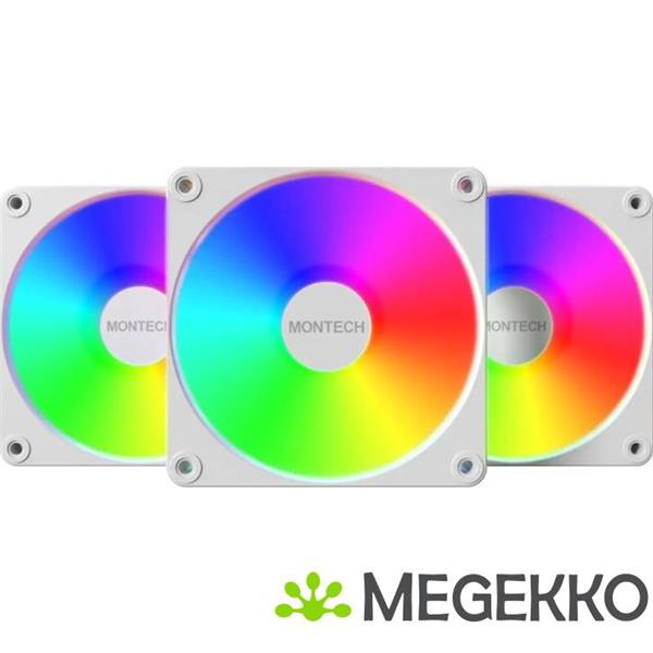 Grote foto montech gf120 v2 pwm argb 120mm wit 3 pack computers en software overige computers en software