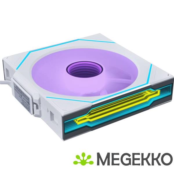 Grote foto lian li uni fan sl inf 140 wireless 1 pack white computers en software overige computers en software