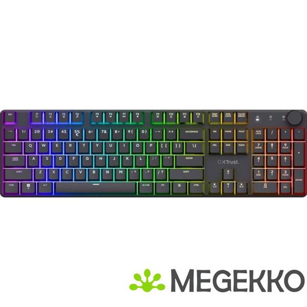 Grote foto trust gxt 868 torix low profile toetsenbord draadloos zwart computers en software toetsenborden