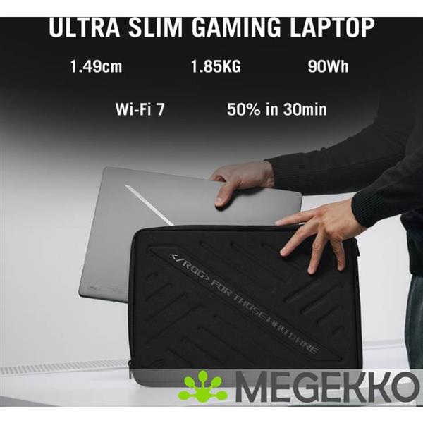 Grote foto asus rog zephyrus g16 gu605cw qr087w 16 core ultra 9 rtx 5080 gaming laptop computers en software overige computers en software