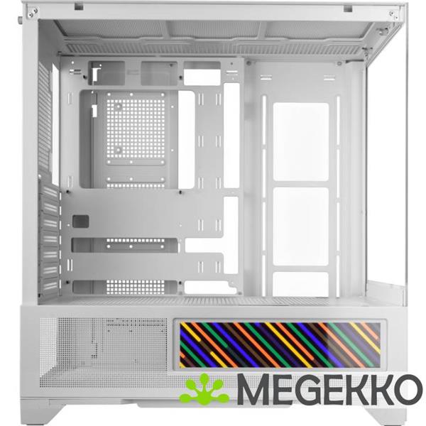 Grote foto mars gaming mc lcdx midi tower wit computers en software behuizingen en kasten