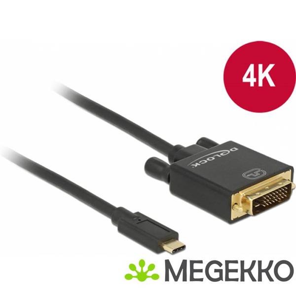 Grote foto delock 85321 kabel usb type c male dvi 24 1 male dp alt mode 4k 30 hz 2 m zwart computers en software overige computers en software