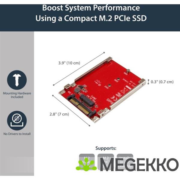 Grote foto startech.com u2m2e125 intern m.2 interfacekaart adapter computers en software netwerkkaarten routers en switches