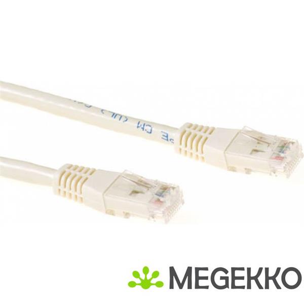 Grote foto act ivoor 30 meter u utp cat6 patchkabel met rj45 connectoren computers en software netwerkkaarten routers en switches