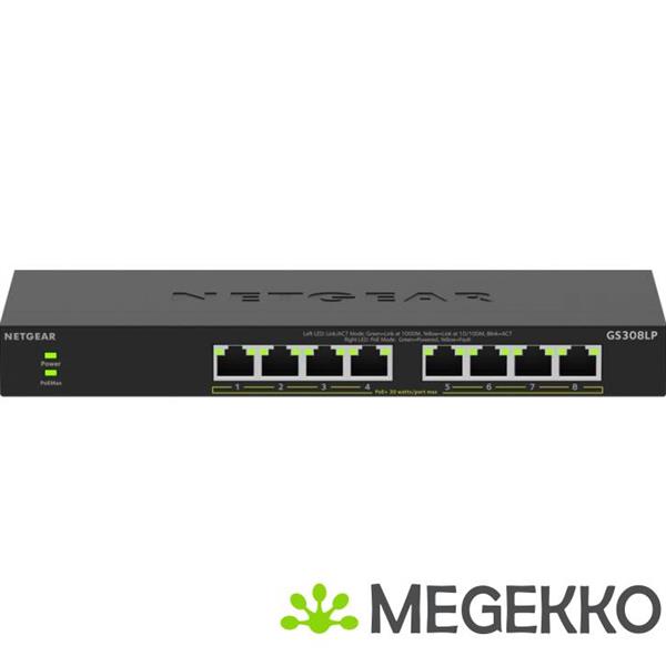 Grote foto netgear gs308lp 100eus 8 port unmanaged poe switch computers en software netwerkkaarten routers en switches