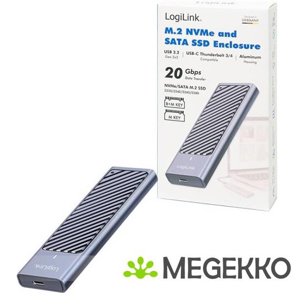 Grote foto logilink ua0435 behuizing voor opslagstations sdd behuizing grijs m.2 computers en software behuizingen en kasten