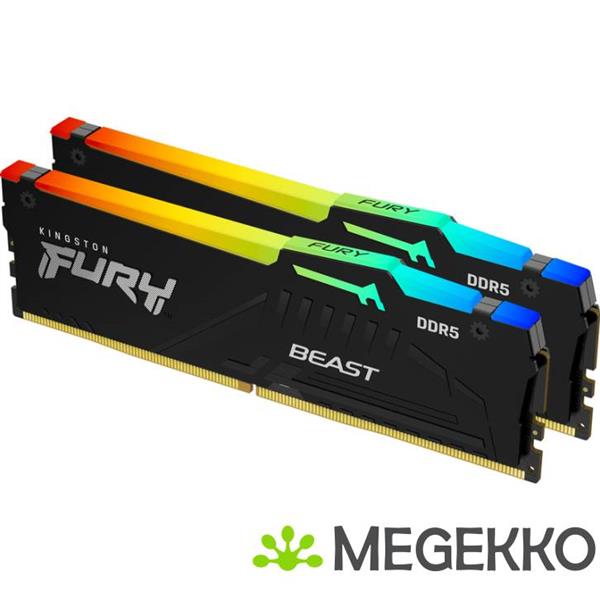 Grote foto kingston ddr5 fury beast rgb 2x32gb 5600 computers en software overige computers en software