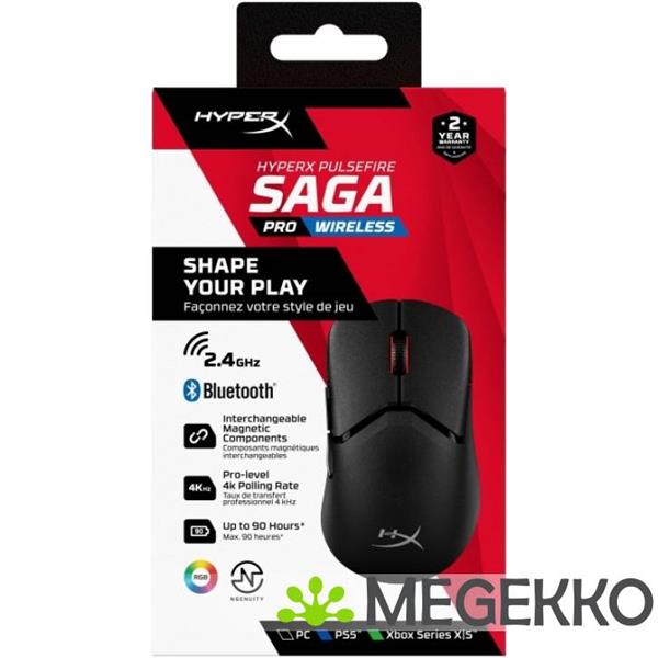 Grote foto hyperx pulsefire saga pro draadloze gaming muis zwart computers en software overige computers en software