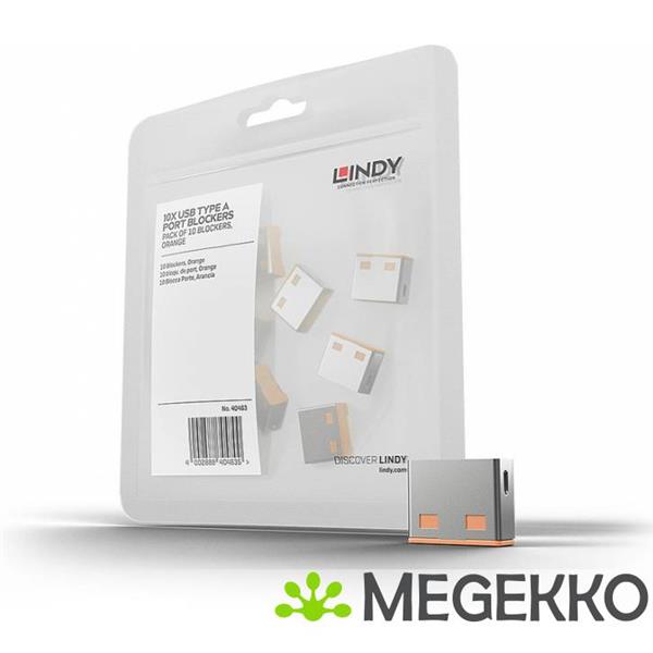 Grote foto lindy 40463 usb port blocker pack 10 computers en software overige computers en software
