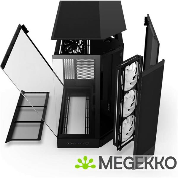 Grote foto nzxt h9 flow rgb black 2025 computers en software behuizingen en kasten