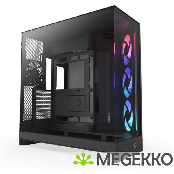 Grote foto nzxt h9 flow rgb black 2025 computers en software behuizingen en kasten