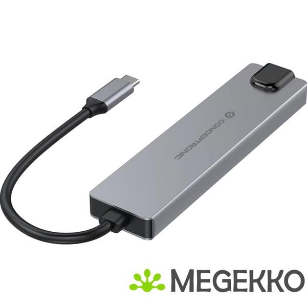 Grote foto conceptronic donn29g laptop dock poortreplicator bedraad usb 3.2 gen 2 3.1 gen 2 type c grijs computers en software overige computers en software
