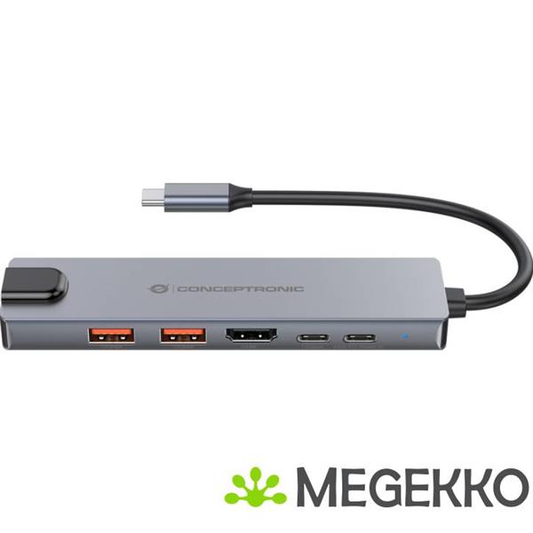 Grote foto conceptronic donn29g laptop dock poortreplicator bedraad usb 3.2 gen 2 3.1 gen 2 type c grijs computers en software overige computers en software