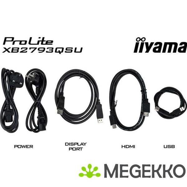 Grote foto iiyama prolite xb2793qsu b1 27 quad hd ips monitor computers en software overige computers en software