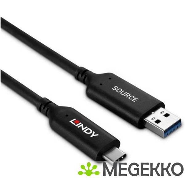 Grote foto lindy 43395 usb kabel usb 3.2 gen 1 3.1 gen 1 10 m usb a usb c zwart computers en software overige computers en software