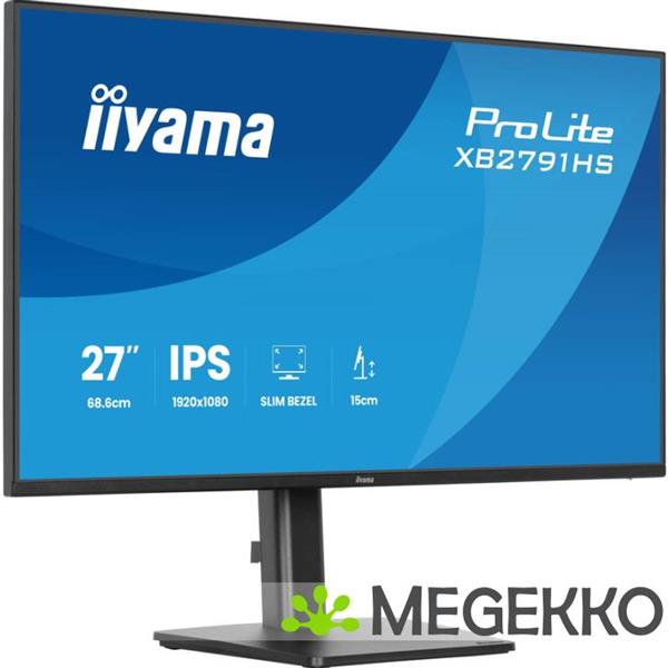Grote foto iiyama prolite xb2791hs b1 27 full hd ips monitor computers en software overige computers en software