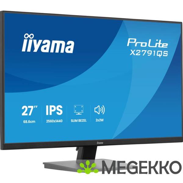 Grote foto iiyama prolite x2791qs b1 27 quad hd ips monitor computers en software overige computers en software