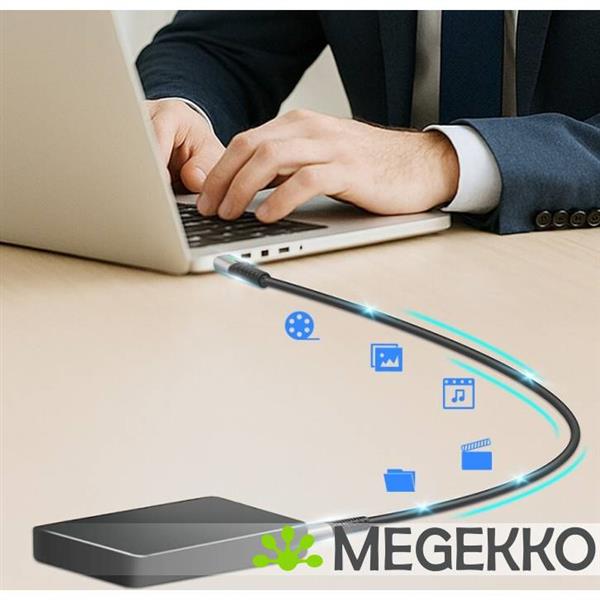 Grote foto logilink cu0433 usb kabel usb 3.2 gen 2x2 1 5 m usb c zwart computers en software overige computers en software