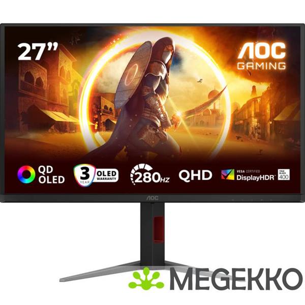 Grote foto aoc g4 q27g4zd 27 qhd 280hz oled monitor computers en software overige computers en software