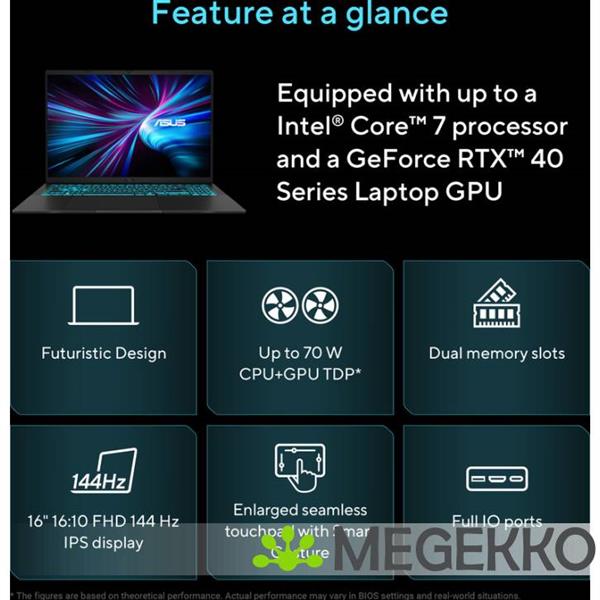 Grote foto asus v16 fx3607vm rp078ws 16 intel core 7 rtx 5060 gaming laptop computers en software overige computers en software