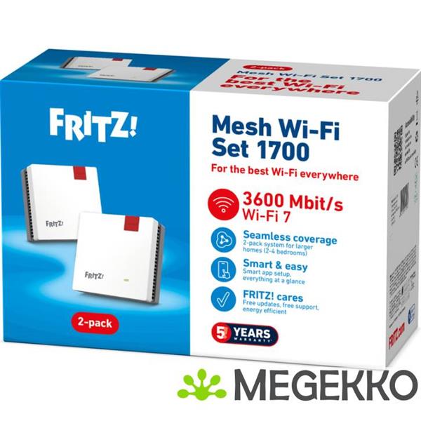 Grote foto fritz mesh set 1700 2 pack edition computers en software netwerkkaarten routers en switches