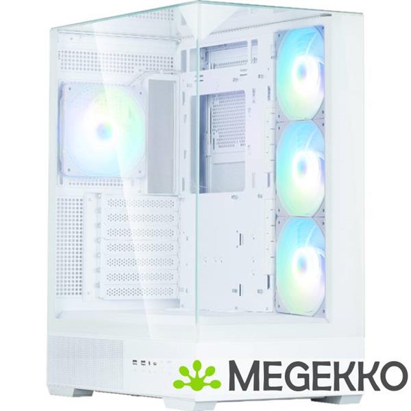 Grote foto zalman p40 prism plus white midi tower wit computers en software behuizingen en kasten