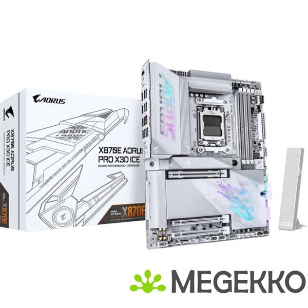 Grote foto gigabyte x870e aorus pro x3d ice computers en software moederborden