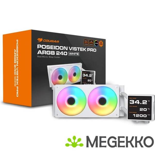 Grote foto cougar poseidon vistek pro argb 240 wit computers en software overige computers en software