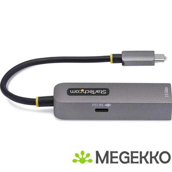 Grote foto startech.com 2.5gbe usb c naar ethernet adapter 100w pd pass through nbase t nic usb 3.0 type c 2 computers en software netwerkkaarten routers en switches