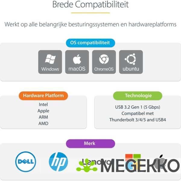 Grote foto startech.com 2.5gbe usb c naar ethernet adapter 100w pd pass through nbase t nic usb 3.0 type c 2 computers en software netwerkkaarten routers en switches