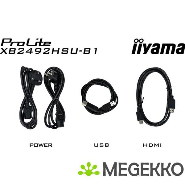 Grote foto iiyama prolite xb2492hsu b1 24 full hd ips monitor computers en software overige computers en software
