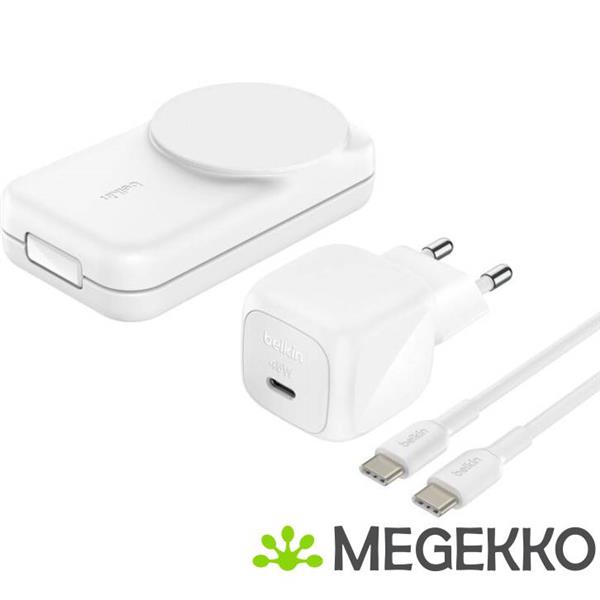Grote foto belkin ultracharge 25w qi2 3in1 magnetic charger eu white square binnen audio tv en foto algemeen